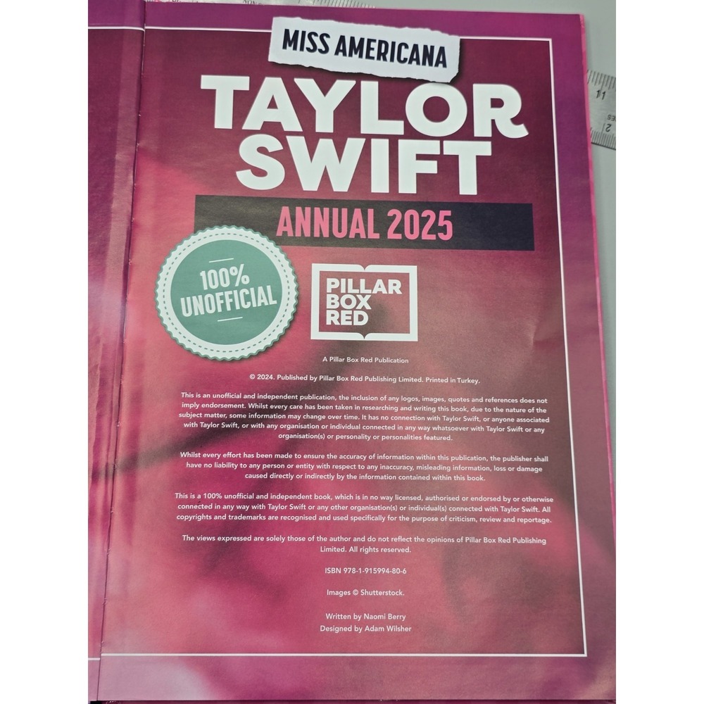Miss Americana Taylor Swift Annual 2025 by Naomi Berry Hardcover Book - Picture 5 of 9